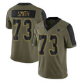 D.Cowboys #73 Tyler Smith Player Olive Salute to Service Limited Home Game Ldoa Stitched Jerseys