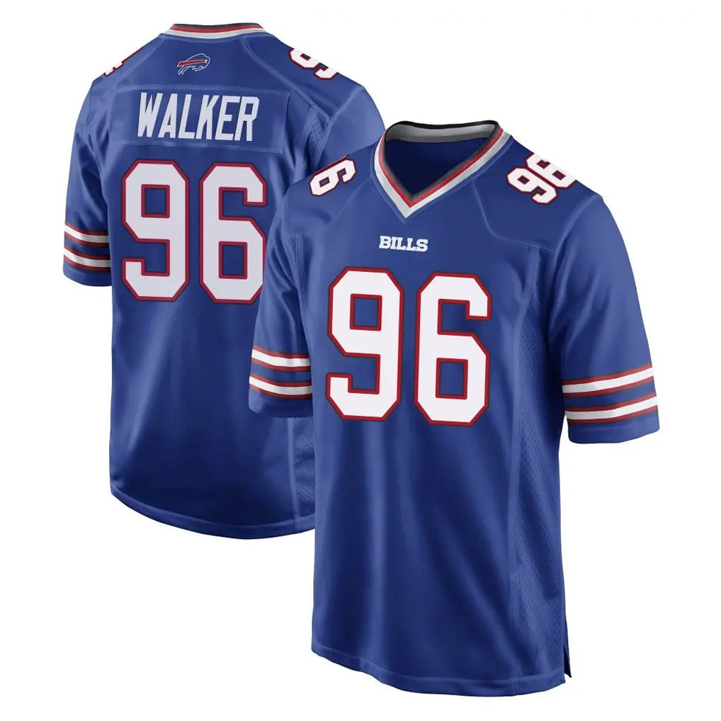 B.Bills #96 Deone Walker Player Royal Home Game Ldoa Stitched Jerseys