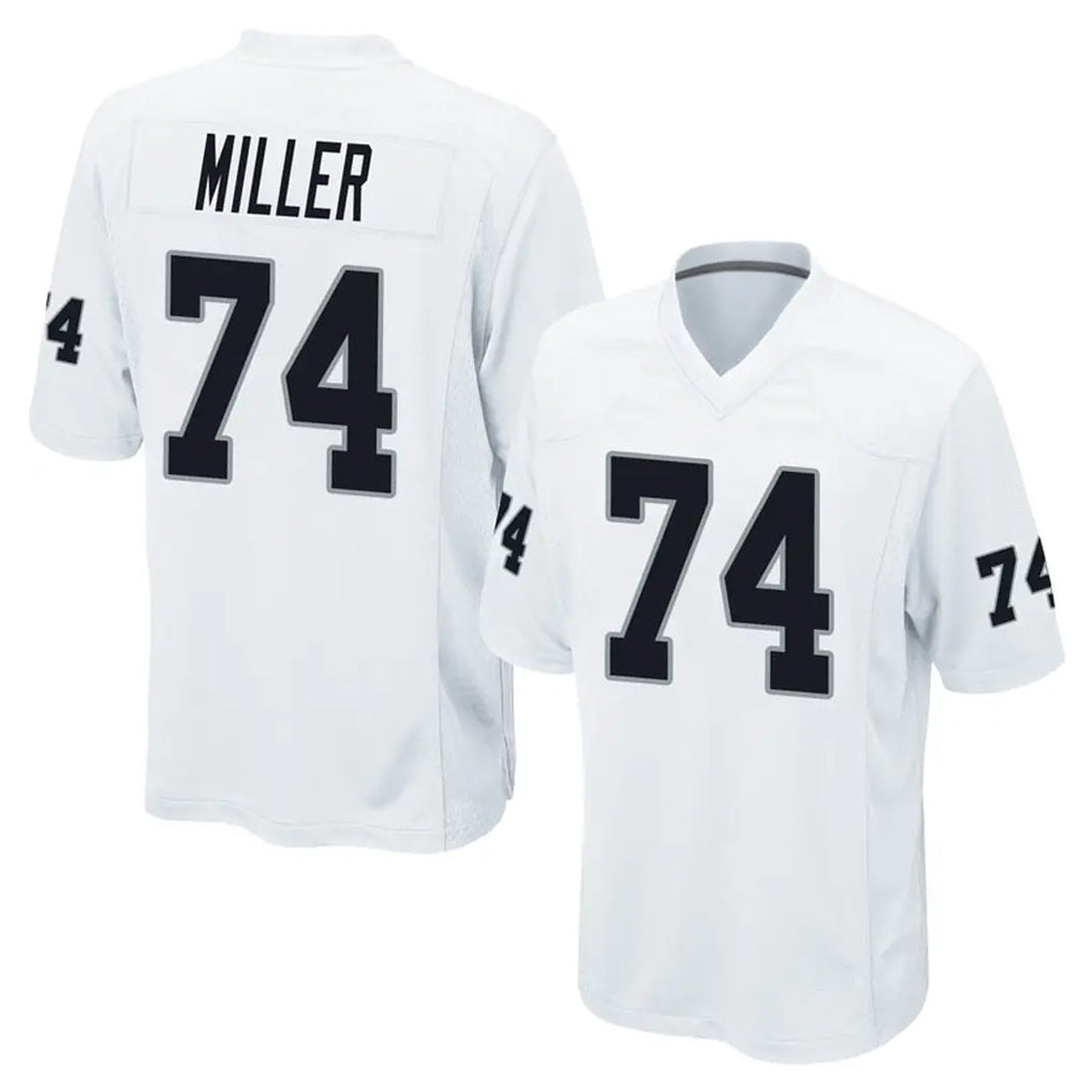 LV.Raiders #74 Kolton Miller Player White Home Game Ldoa Stitched Jerseys