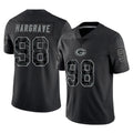 GB.Packers #98 Javon Hargrave Player Black Reflective Limited Home Game Ldoa Stitched Jerseys