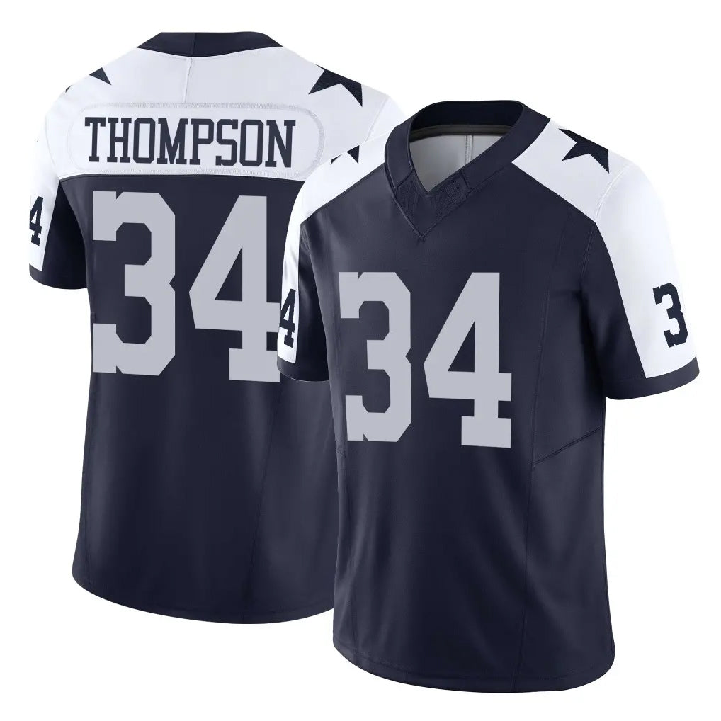 D.Cowboys #34 Jalen Thompson Player Navy-White Limited Alternate Vapor F.U.S.E. Home Game Ldoa Stitched Jerseys