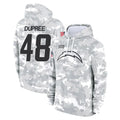 LA.Chargers #48 Bud Dupree Player Arctic Camo Salute to Service Hoodies Limited Game Ldoa Stitched Jerseys