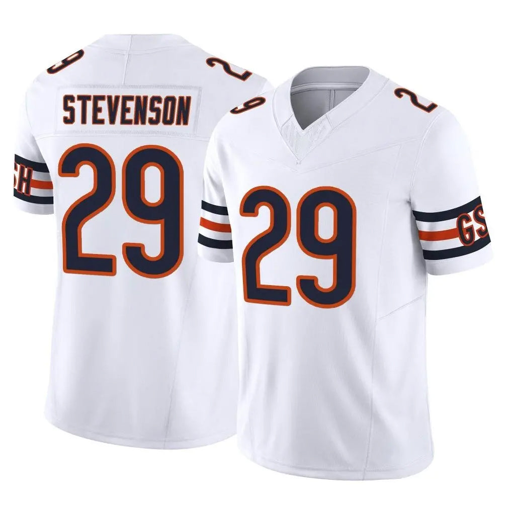 C.Bears #29 Tyrique Stevenson Player White Vapor F.U.S.E. Limited Home Game Ldoa Stitched Jerseys
