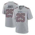 NE.Patriots #25 Marcus Jones Player Gray Fashion Limited Home Game Ldoa Stitched Jerseys
