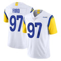 LA.Rams #97 Poona Ford Player White Limited Vapor Untouchable Home Game Ldoa Stitched Jerseys