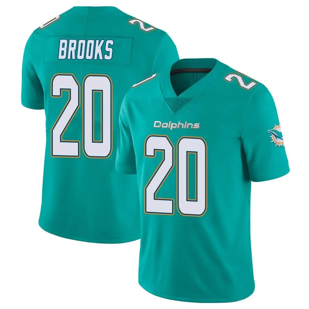 M.Dolphins #20 Jordyn Brooks Player Aqua Limited Vapor Untouchable Home Game Ldoa Stitched Jerseys