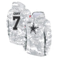 D.Cowboys #7 Rashan Gary Player Arctic Camo Salute to Service Hoodies Limited Game Ldoa Stitched Jerseys