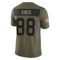 B.Bills #88 Dawson Knox Player Olive Salute to Service Limited Home Game Ldoa Stitched Jerseys