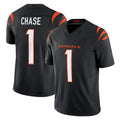 C.Bengals #1 Ja'Marr Chase Player Black Vapor F.U.S.E. Limited Home Game Ldoa Stitched Jerseys
