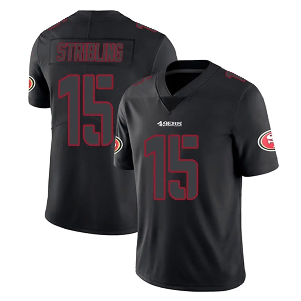 SF.49ers #15 De'Zhaun Stribling Player Black Impact Limited Home Game Ldoa Stitched Jerseys