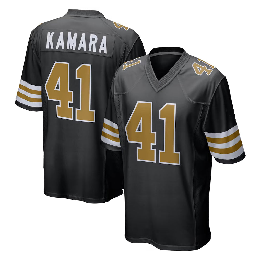 NO.Saints #41 Alvin Kamara Player Black Alternate Home Game Ldoa Stitched Jerseys