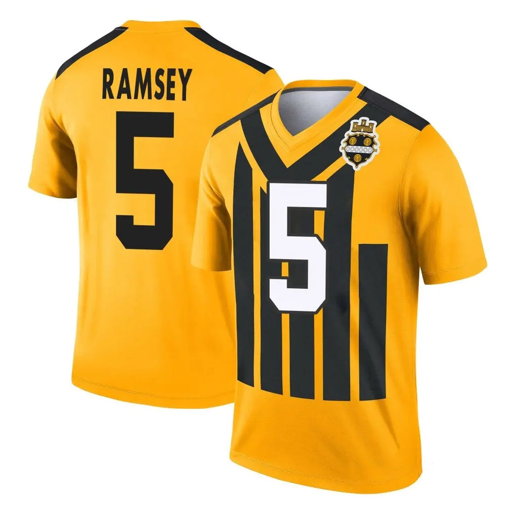 P.Steelers #5 Jalen Ramsey Player Gold Legend Limited 1933 Throwback Performance Home Game Ldoa Stitched Jerseys