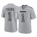 LV.Raiders #1 Tre Tucker Player Gray Atmosphere Fashion Limited Game Ldoa Stitched Jerseys
