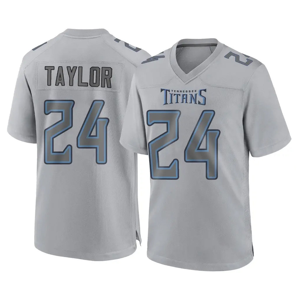 T.Titans #24 Alontae Taylor Player Gray Atmosphere Fashion Home Game Ldoa Stitched Jerseys
