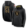LV.Raiders #51 Malcolm Koonce Player Black Salute to Service Hoodies Limited Game Ldoa Stitched Jerseys
