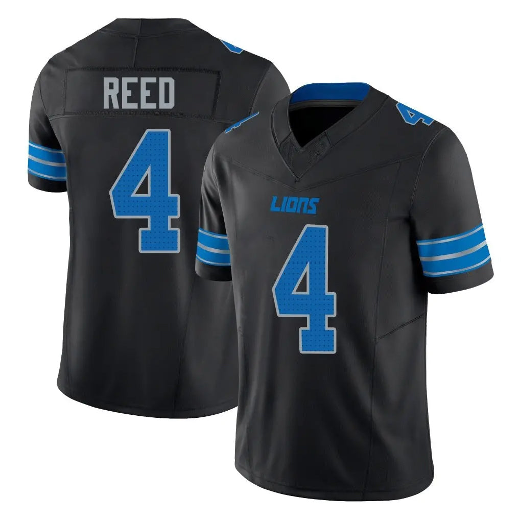 D.Lions #4 D.J. Reed Player Black Alternate Vapor F.U.S.E. Limited Home Game Ldoa Stitched Jerseys