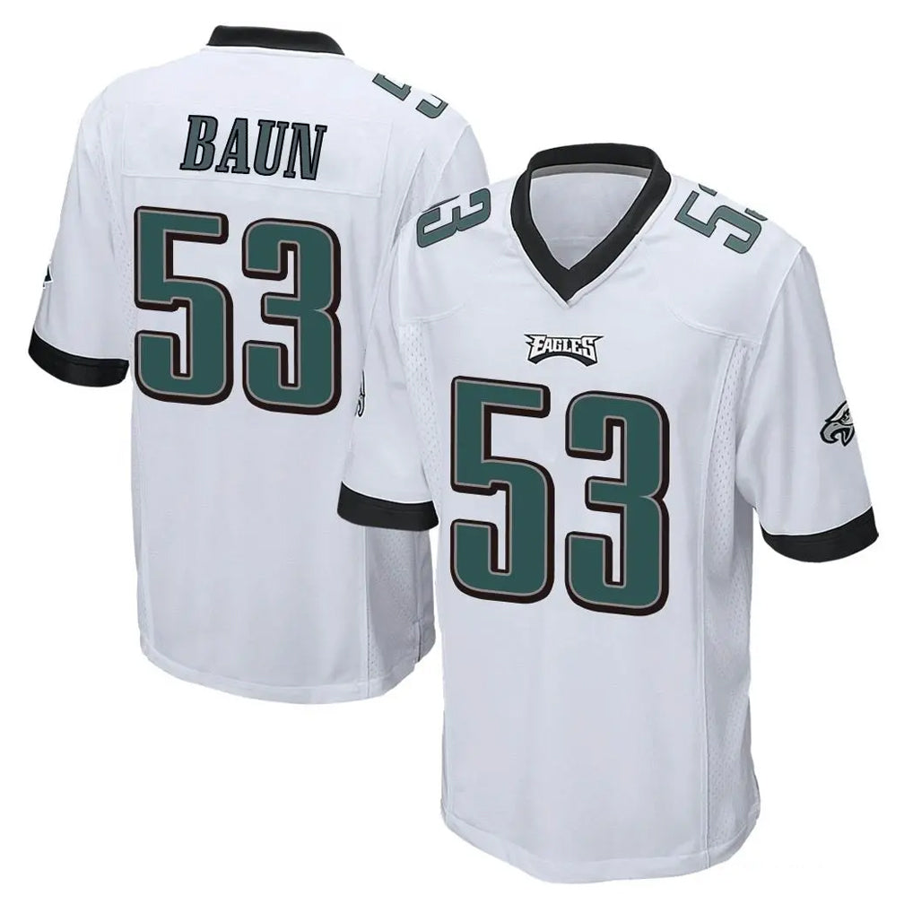 P.Eagles #53 Zack Baun Player White Home Game Ldoa Stitched Jerseys
