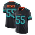 M.Dolphins #55 Aaron Brewer Player Black Limited Pitch Rivalries Collection Home Game Ldoa Stitched Jerseys