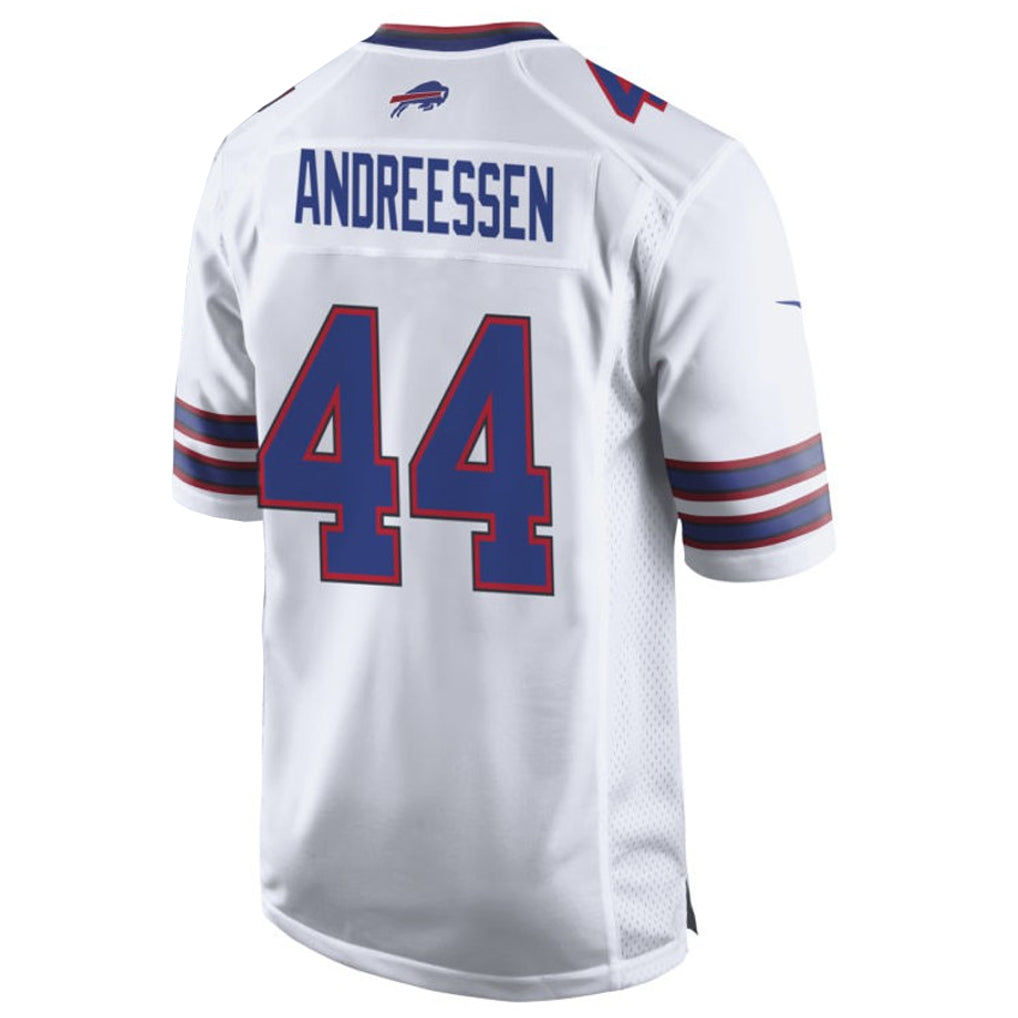 B.Bills #44 Joe Andreessen Player White Home Game Ldoa Stitched Jerseys