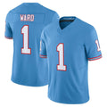 T.Titans #1 Cam Ward Player Light Blue Limited Vapor F.U.S.E. Home Game Ldoa Stitched Jerseys
