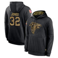 A.Falcons #32 Cash Jones Player Black Salute to Service Hoodies Game Ldoa Stitched Jerseys