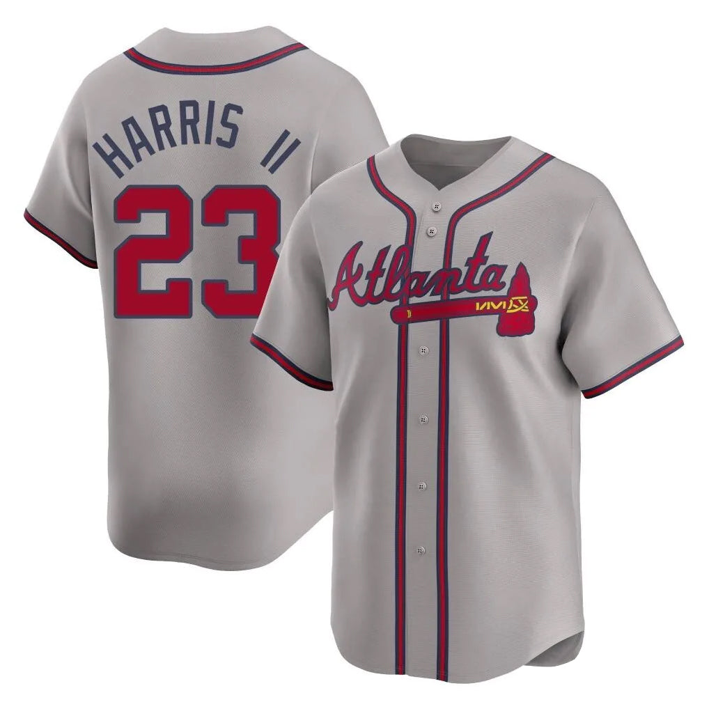 A.Braves #23 Michael Harris II Player Gray Limited Home Game Ldoa Stitched Jerseys