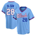 A.Braves #28 Matt Olson Player Powder Blue 2026 City Connect T-shirt Home Game Ldoa Stitched Jerseys