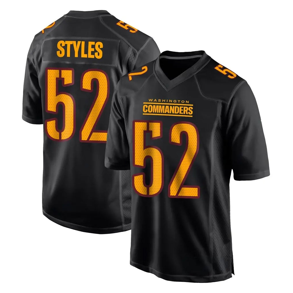 W.Commanders #52 Sonny Styles Player Black Carbon Fashion Home Game Ldoa Stitched Jerseys