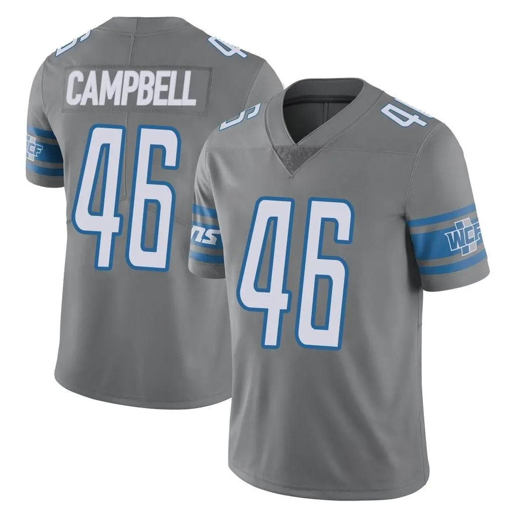 D.Lions #46 Jack Campbell Player Gray Vapor Untouchable Limited Home Game Ldoa Stitched Jerseys