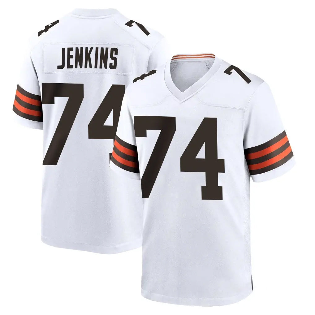 C.Browns #74 Elgton Jenkins Player White Home Game Ldoa Stitched Jerseys