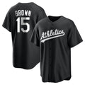 Athletics #15 Seth Brown Player Black Fashion Home Game Ldoa Stitched Jerseys