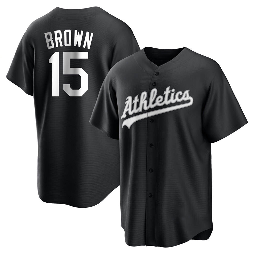 Athletics #15 Seth Brown Player Black Fashion Home Game Ldoa Stitched Jerseys