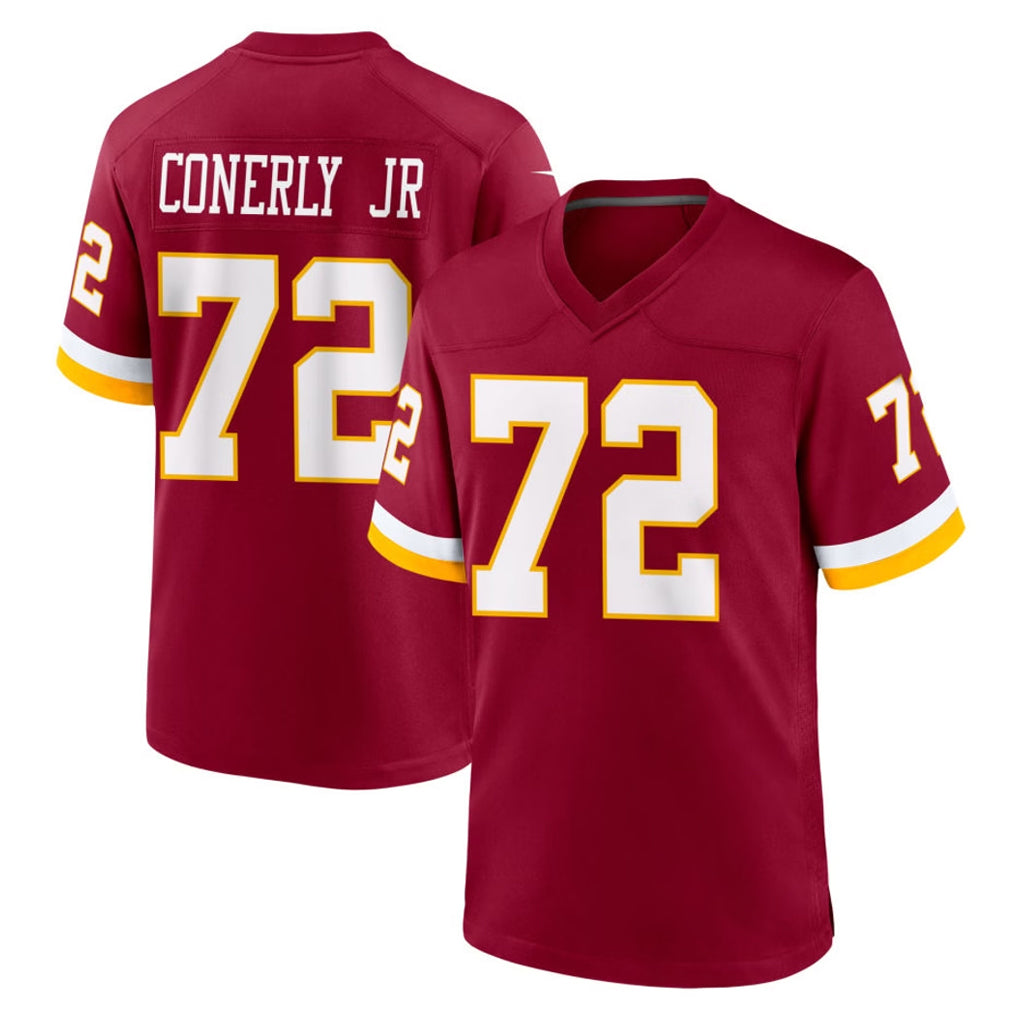 W.Commanders #72 Josh Conerly Jr. Player Burgundy Game Home Ldoa Stitched Jerseys