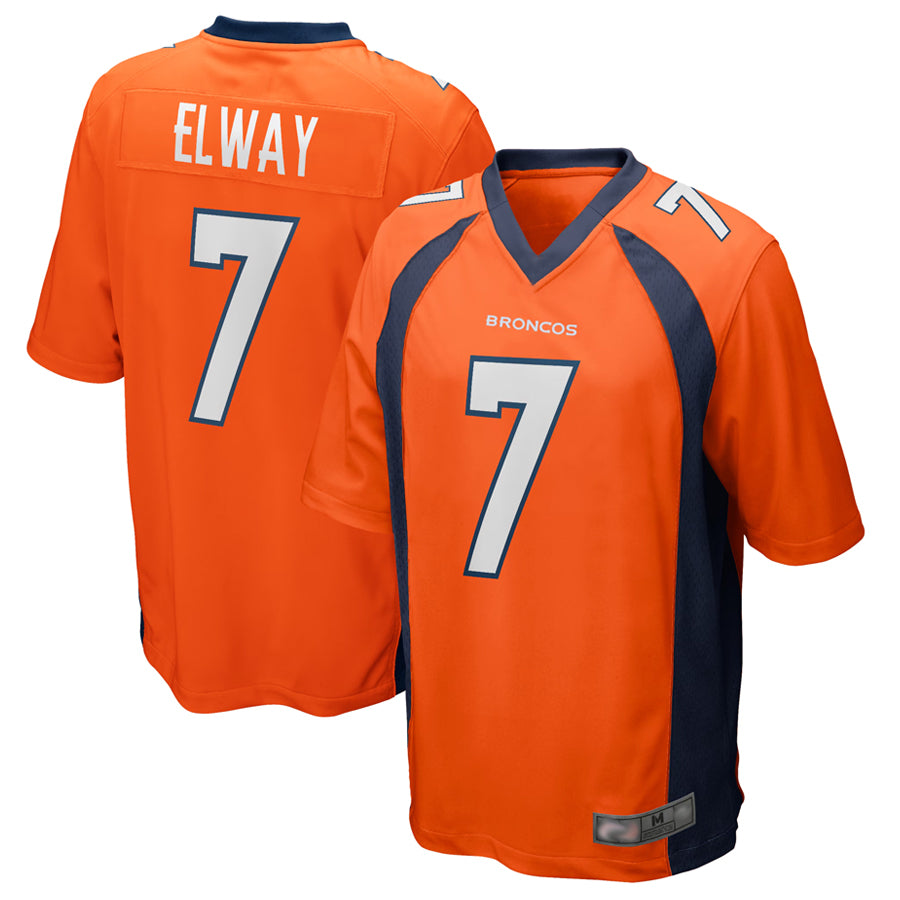 D.Broncos #7 John Elway Player Orange Game Ldoa Stitched Jerseys