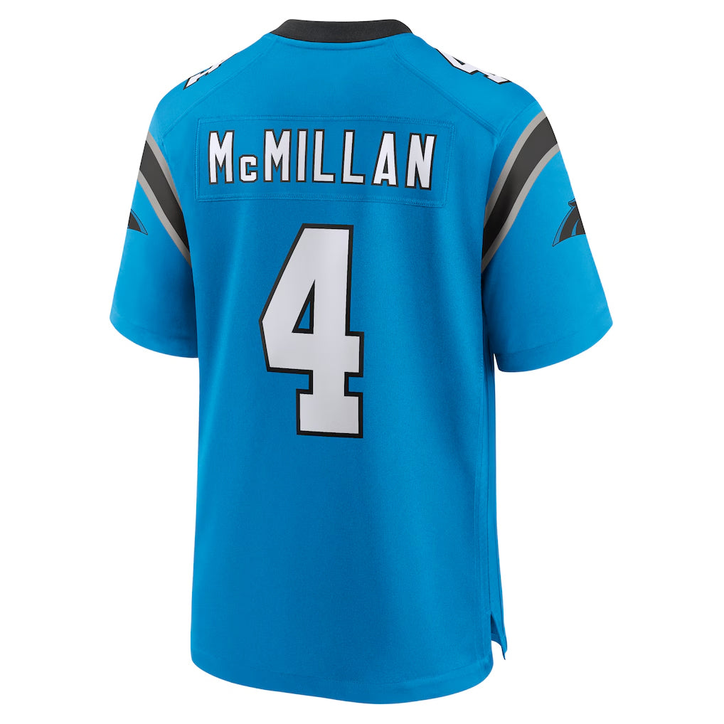 C.Panthers #4 Tetairoa McMillan Player Blue Home Game Ldoa Stitched Jerseys