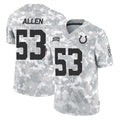 IN.Colts #53 CJ Allen Player Arctic Camo Salute To Service Limited Game Ldoa Stitched Jerseys