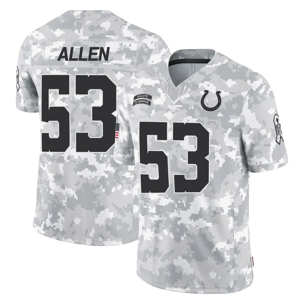 IN.Colts #53 CJ Allen Player Arctic Camo Salute To Service Limited Game Ldoa Stitched Jerseys