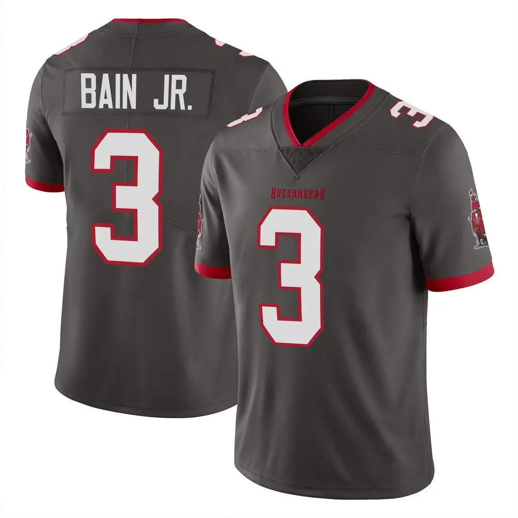 TB.Buccaneers #3 Rueben Bain Jr. Player Pewter Limited Alternate Vapor Home Game Ldoa Stitched Jerseys