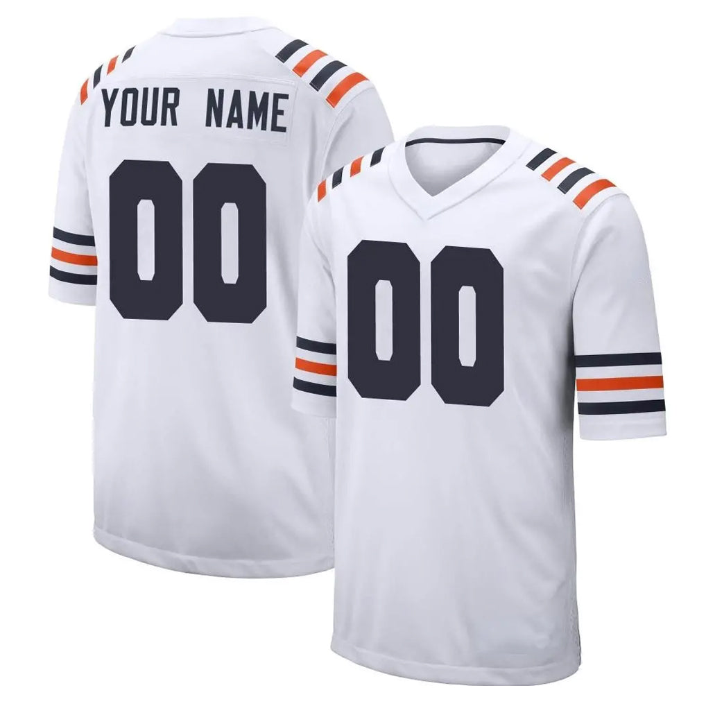 Custom C.Bears White Classic Home Game Any Name & Numbers Ldoa Stitched Jerseys
