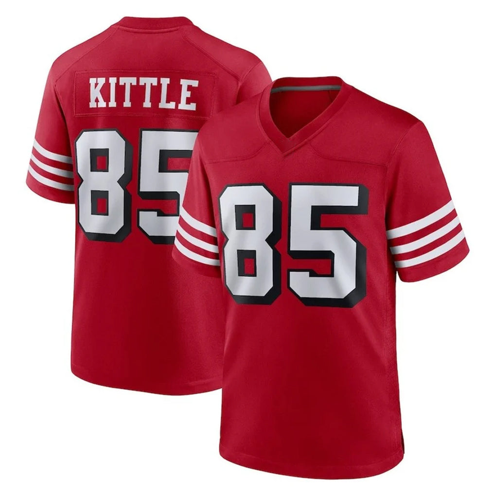 SF.49ers #85 George Kittle Player Red Limited Alternate Home Game Ldoa Stitched Jerseys