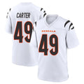 C.Bengals #49 Barrett Carter Player White Home Game Ldoa Stitched Jerseys