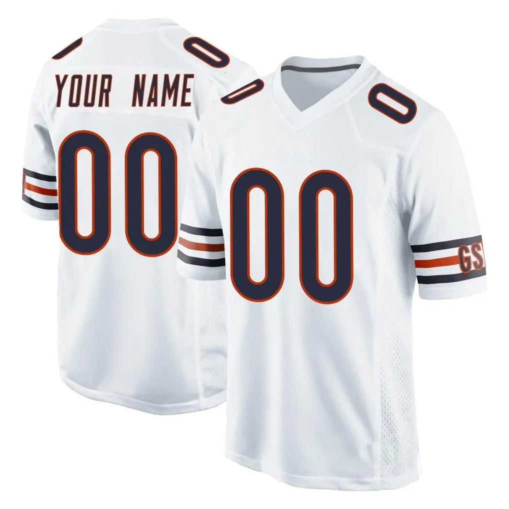 Custom C.Bears White Home Game Any Name & Numbers Ldoa Stitched Jerseys