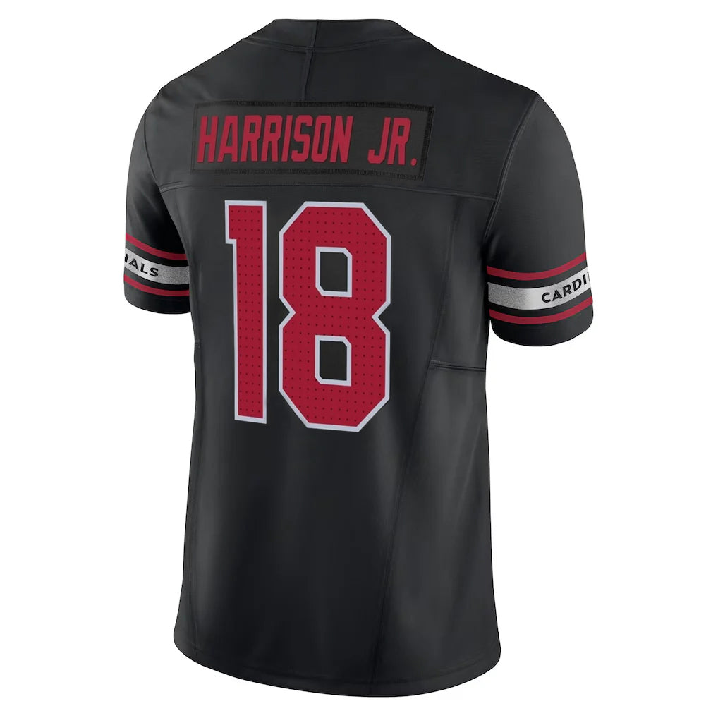 A.Cardinals #18 Marvin Harrison Jr. Player Black Vapor F.U.S.E. Limited Ldoa Stitched Jerseys