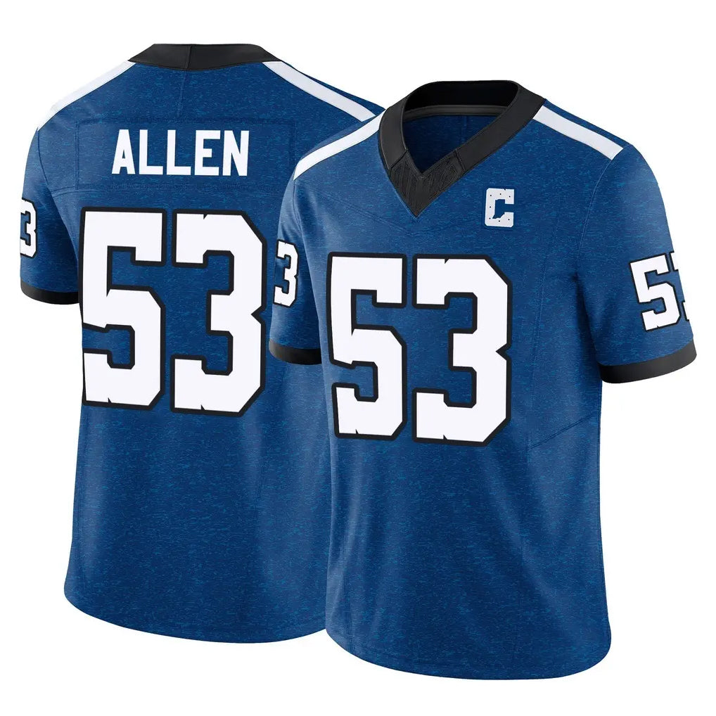 IN.Colts #53 CJ Allen Player Royal Limited Indiana Nights Alternate Vapor F.U.S.E. Home Game Ldoa Stitched Jerseys