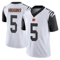 C.Bengals #5 Tee Higgins Player White Color Rush Vapor Untouchable Limted Home Game Ldoa Stitched Jerseys