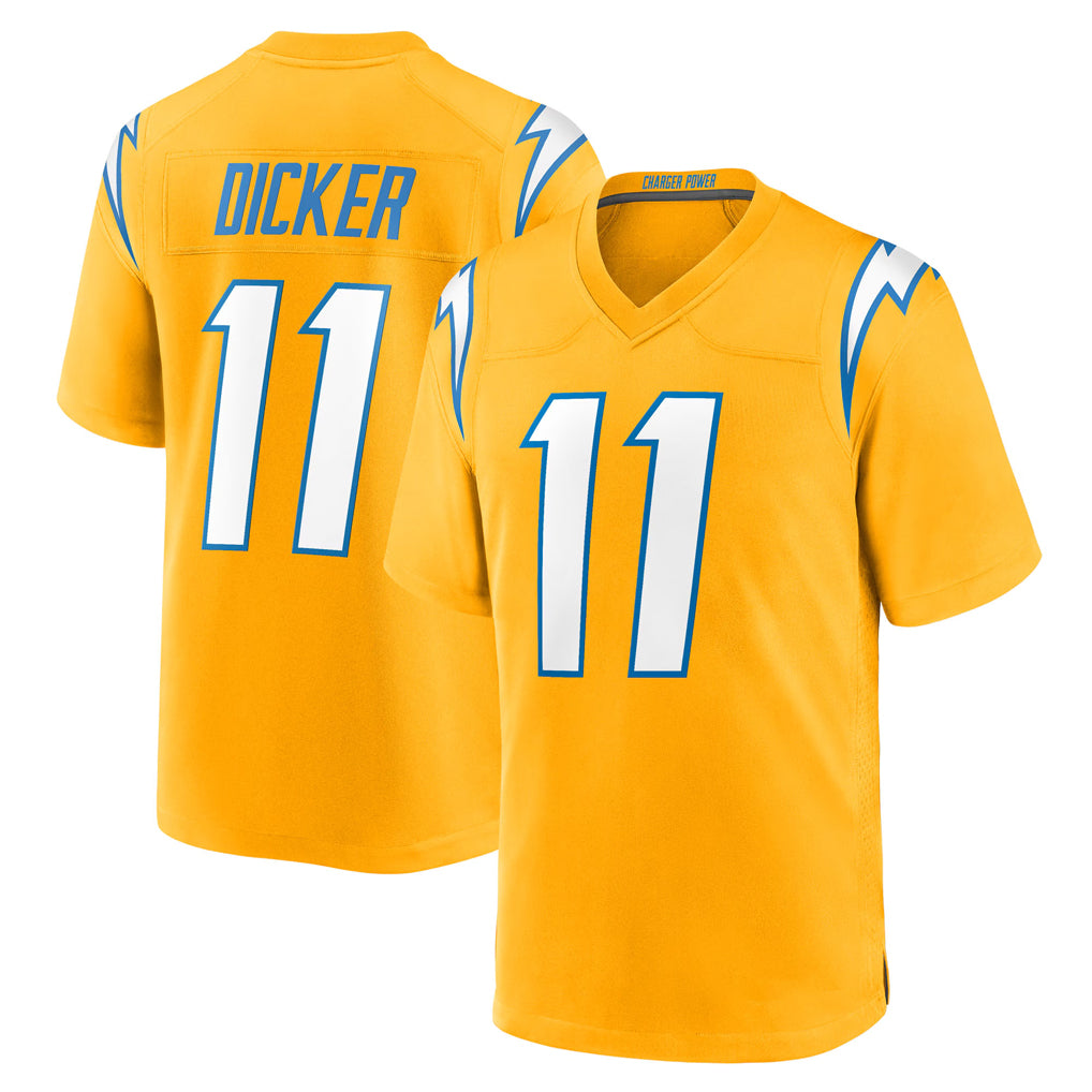 LA.Chargers #11 Cameron Dicker Player Gold Home Game Ldoa Stitched Jerseys
