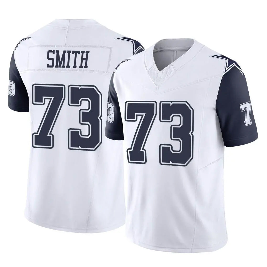 D.Cowboys #73 Tyler Smith Player White-Navy Limited Vapor F.U.S.E. Home Game Ldoa Stitched Jerseys