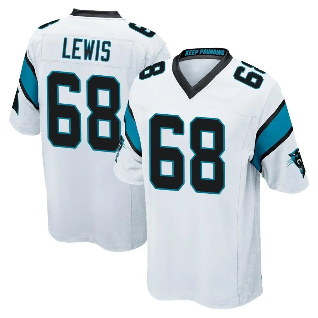 C.Panthers #68 Damien Lewis Player White Game Ldoa Stitched Jerseys