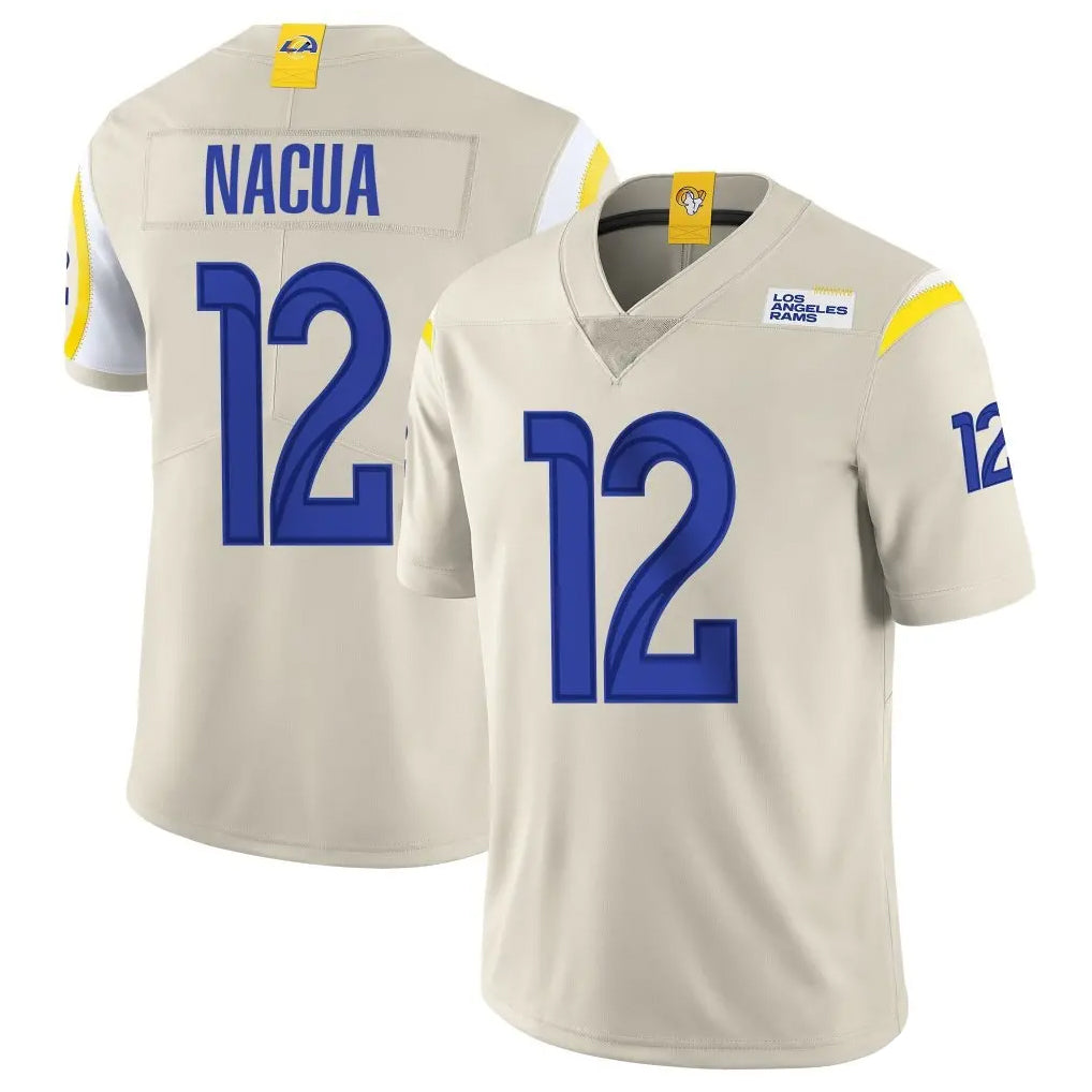 LA.Rams #12 Puka Nacua Player Bone Limited Vapor Home Game Ldoa Stitched Jerseys