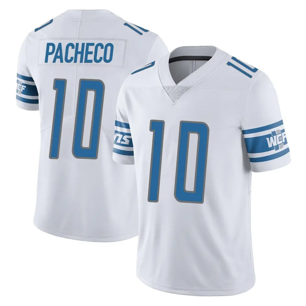 D.Lions #10 Isiah Pacheco Player White Limited Vapor Untouchable Home Game Ldoa Stitched Jerseys
